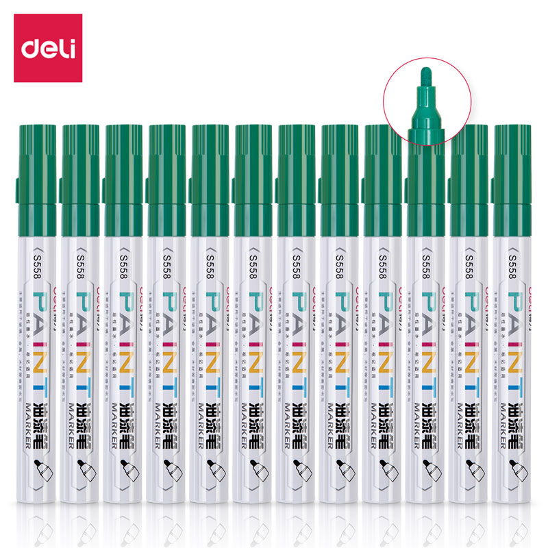 得力/deli S558 油漆笔（单位：支） 绿色