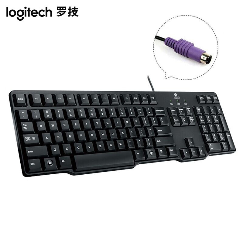 罗技有线键盘 K100