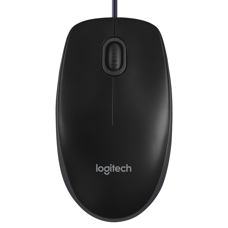 罗技(Logitech) 有线鼠标 B100 黑色