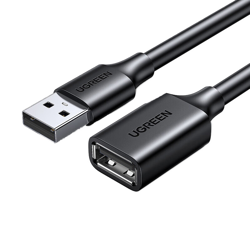 绿联（UGREEN） 10316 2米 USB2.0延长线 公对母数据线 DVI公转VGA母转接头 DVI-I/DVI24+5高清 转换器（单位：根） 黑色