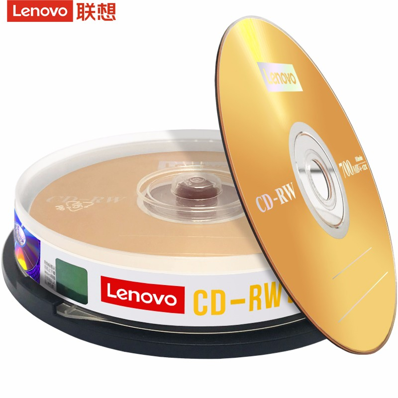 联想（Lenovo） CD-RW 空白光盘/刻录盘 4-12速700MB 10张/桶（单位：桶）