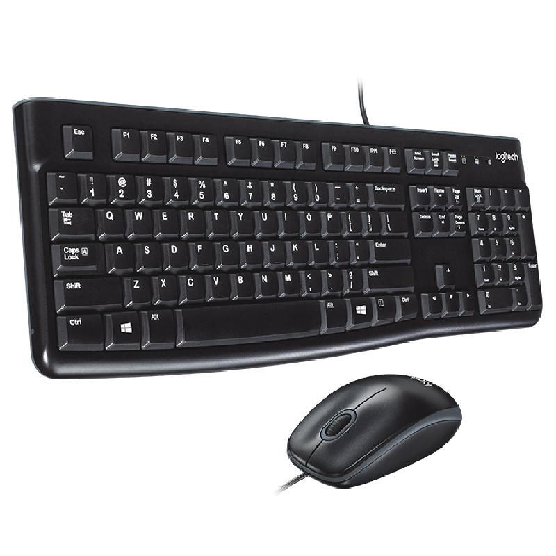 罗技(Logitech) 有线键鼠套装 MK120 黑色