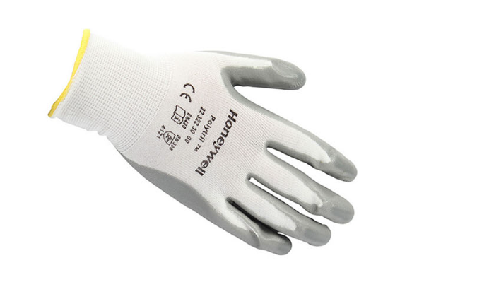霍尼韦尔 /Honeywell 2232230CN POLYTRIL TM耐油丁腈涂层尼龙芯工作手套防滑耐磨 白08码1副 货期60-90天