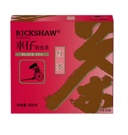 立顿（Lipton）车仔红茶 茶包茶叶 办公居家待客茶 茶碎袋泡茶 （非独立包装）车仔红茶2g*100包