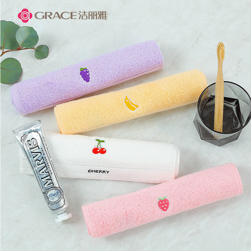 洁丽雅（Grace） E3113 纯棉童巾 50*25cm（单位：条） 颜色随机